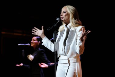 Şarkıcı Marta Sanchez, İspanya 'nın Madrid şehrinde 19 Haziran 2024 tarihinde düzenlenen Universal Music Festival 2024' te sahne almaktadır..