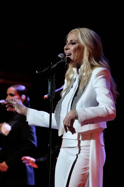 stock image The singer Marta Sanchez performs on stage during the Universal Music Festival 2024 at Teatro Albeniz on June 19, 2024 in Madrid, Spain.