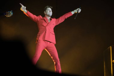 Şarkıcı David Bisbal, 23 Haziran 2024 'te Madrid' deki Wizcenter 'da düzenlenen Tour Volare 2024 konserinde performans sergiliyor.