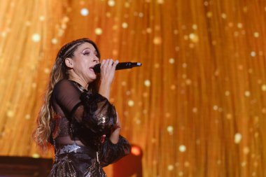 Arjantinli şarkıcı Flor Bertotti, 30 Haziran 2024 'te Madrid' deki Wizcenter 'da sahne aldı.