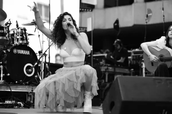 stock image Nya de la Rubia  performs during the Madrid Madrid Pride festival concert in the Plaza de las Reinas in Madrid, July 5, 2024, Spain