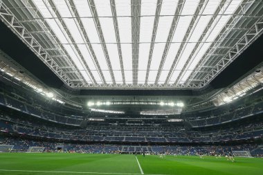 İspanya, Madrid 'deki Real Madrid' in Santiago Bernabeu Stadyumu 'nun 9 Temmuz 2024 tarihli genel manzarası..