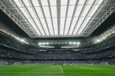 İspanya, Madrid 'deki Real Madrid' in Santiago Bernabeu Stadyumu 'nun 9 Temmuz 2024 tarihli genel manzarası..