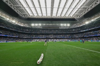İspanya, Madrid 'deki Real Madrid' in Santiago Bernabeu Stadyumu 'nun 9 Temmuz 2024 tarihli genel manzarası..