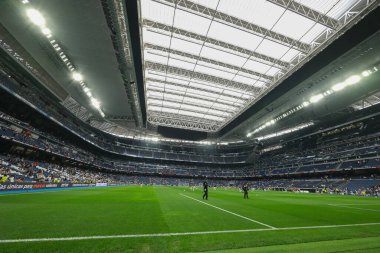 İspanya, Madrid 'deki Real Madrid' in Santiago Bernabeu Stadyumu 'nun 9 Temmuz 2024 tarihli genel manzarası..