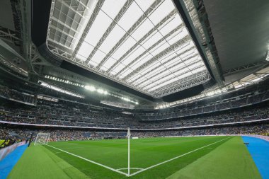 İspanya, Madrid 'deki Real Madrid' in Santiago Bernabeu Stadyumu 'nun 9 Temmuz 2024 tarihli genel manzarası..