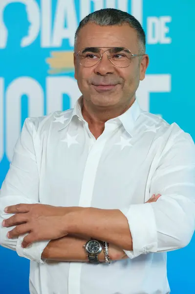 stock image Jorge Javier Vazquez poses during the presentation of the TV program 'El Diario de Jorge' at the Mediaset headquarters in Madrid, July 16, 2024, Spain