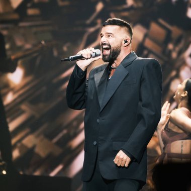 Şarkıcı Ricky Martin 17 Temmuz 2024 'te İspanya' nın Madrid şehrinde WiZink Center 'da bir performans sergiledi..