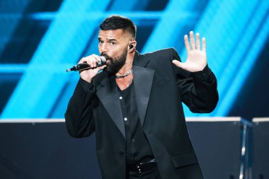 Şarkıcı Ricky Martin 17 Temmuz 2024 'te İspanya' nın Madrid şehrinde WiZink Center 'da bir performans sergiledi..