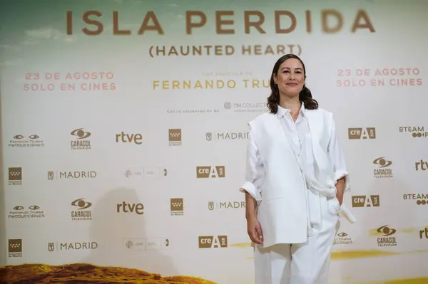 stock image Actress Aida Folch attends the 'Isla Perdida (Haunted Heart)' photocall at the NH Palacio de Tepa Hotel on July 19, 2024 in Madrid, Spain