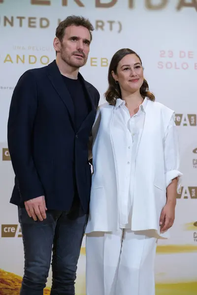 stock image Actress Aida Folch and actor Matt Dillon attend the 'Isla Perdida (Haunted Heart)' photocall at the NH Palacio de Tepa Hotel on July 19, 2024 in Madrid, Spain. 