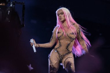 Şarkıcı Karol G, 20 Temmuz 2024 'te İspanya' nın Madrid şehrinde Santiago Bernabeu 'da bir konser verdi.