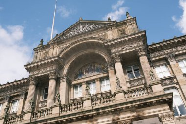 View of Victoria Square with the Town Hall and Art Gallery buildings in Birmingham August 20, 2024 United Kingdom clipart