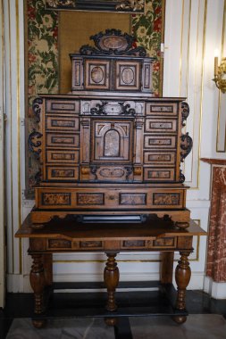 Wilanow Sarayı 'nın manzarası, 1677 yılında Kral III. John Sobieski tarafından Polonya' nın en etkileyici ve önemli binalarından biridir. Varşova, Polonya 10 Ağustos 2024