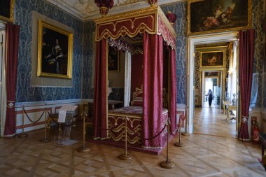 Wilanow Sarayı 'nın manzarası, 1677 yılında Kral III. John Sobieski tarafından Polonya' nın en etkileyici ve önemli binalarından biridir. Varşova, Polonya 10 Ağustos 2024