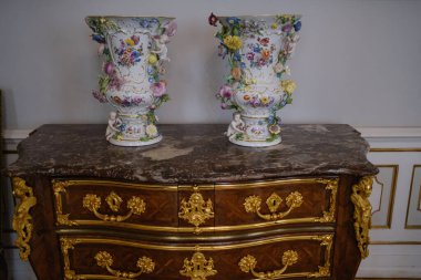 Wilanow Sarayı 'nın manzarası, 1677 yılında Kral III. John Sobieski tarafından Polonya' nın en etkileyici ve önemli binalarından biridir. Varşova, Polonya 10 Ağustos 2024