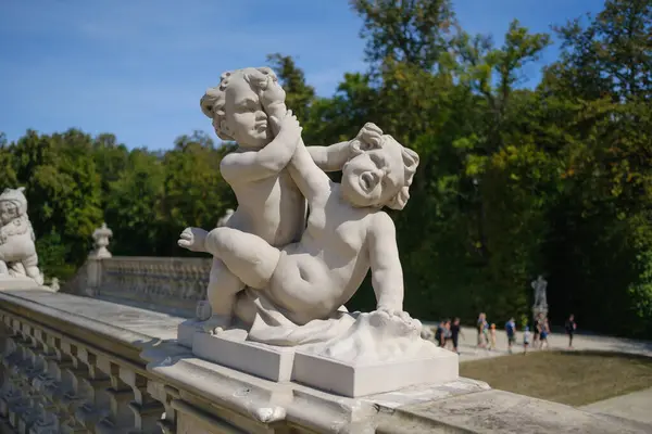 Stock image view of Wilanow palace and it is one of the most impressive and important historic buildings in Poland rises on 1677, by King John III Sobieski. Warsaw, Poland on August 10, 2024