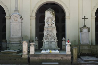 View of Powazki  Cemetery in Warsaw was founded in 1790, it is the most famous cemetery in Poland due to the large number of personalities who rest there.Warsaw August 23, 2024 clipart