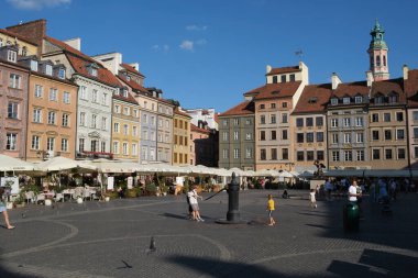 View of the Old Town in the historic center of Warsaw, August 21, 2024 Poland clipart