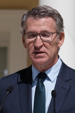 PP başkanı Alberto Nuez Feijoo durante partido Popüler 'in bölge başkanlarıyla 6 Eylül 2024' te Madrid 'de, Palacio de los Duques de Pastrana' da bir araya geldi.