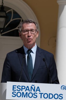 PP başkanı Alberto Nuez Feijoo durante partido Popüler 'in bölge başkanlarıyla 6 Eylül 2024' te Madrid 'de, Palacio de los Duques de Pastrana' da bir araya geldi.