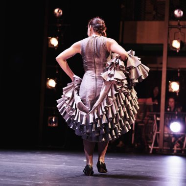 The dancer Luca Ruibal performs during the presentation of the show Suma Flemenca at the Canal theater in Madrid. September 10 2024 Spain clipart