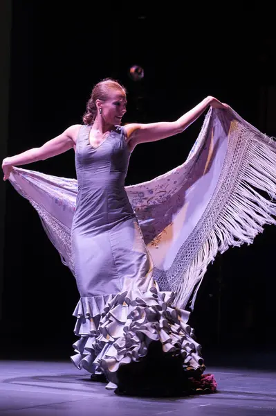 stock image The dancer Luca Ruibal performs during the presentation of the show Suma Flemenca at the Canal theater in Madrid. September 10 2024 Spain