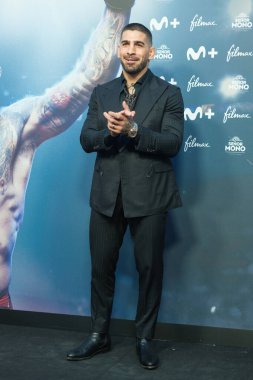 Ilia Topuria, 18 Eylül 2024 tarihinde İspanya 'nın Madrid kentinde Callao Sineması' ndaki TOPURIA MATADOR belgeselinin ilk gösteriminde poz verdi.