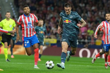 Benjamin Sesko  of RB Leipzig  during the UEFA Champions  League Phase MD1 match  At Madrid and RB Leipzig at Estadio Metropolitano on September 19, 2024 in Madrid, Spain clipart