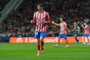 Atletico de Madrid 'den Robin Le Normand UEFA Şampiyonlar Ligi Faz MD1 maçı sırasında Madrid' de ve Estadio Metropolitano 'da RB Leipzig' de 19 Eylül 2024 tarihinde İspanya 'nın başkenti Madrid' de oynanmıştır.