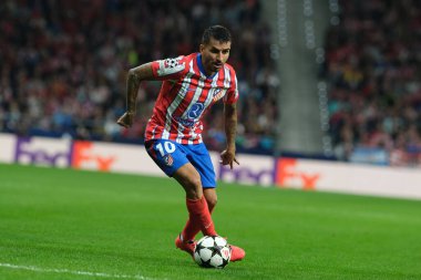Atletico de Madrid 'den Angel Correa UEFA Şampiyonlar Ligi Faz MD1 maçı sırasında Madrid' de ve Estadio Metropolitano 'da RB Leipzig' de 19 Eylül 2024 tarihinde İspanya 'nın başkenti Madrid' de oynanmıştır.