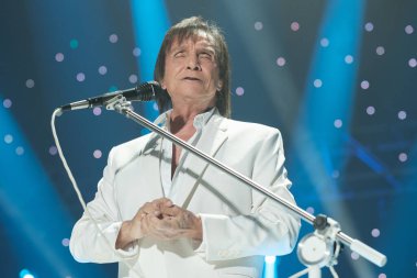 Şarkıcı Roberto Carlos, 26 Eylül 2024 'te İspanya' nın Madrid şehrindeki Wizink Center 'da bir konserde sahne alır..