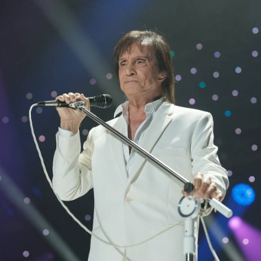 Şarkıcı Roberto Carlos, 26 Eylül 2024 'te İspanya' nın Madrid şehrindeki Wizink Center 'da bir konserde sahne alır..