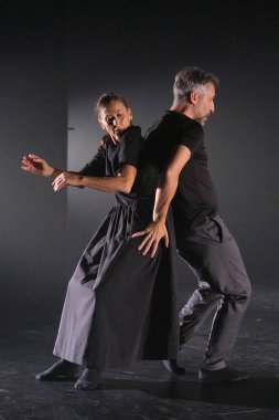 Berlin Dansçıları CAST Woyzeck 'i Madrid' deki Theatro del Canal 'da sunar. 3 Ekim 2024 İspanya