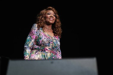 Şarkıcı Gloria Gaynor, 12 Ekim 2024 tarihinde İspanya 'nın Madrid şehrinde düzenlenen Never Can Say Goodbye turnesi sırasında konser verdi.