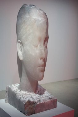 'Jaume Plensa' sergisinin sunumu sırasında sanatçı Jaume Plensa. İç İşleri, Espacio Fundacion Telefonica 'da, 15 Ekim 2024, Madrid, İspanya. 