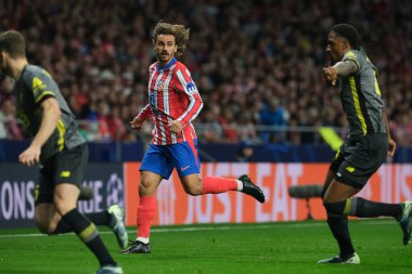 Antoine Griezmann UEFA Şampiyonlar Ligi maçında Atletico de Madrid ve LOSC Lille arasında 23 Ekim 2024 'te Madrid, İspanya' da oynanan stadyumda maç yapmaktadır..