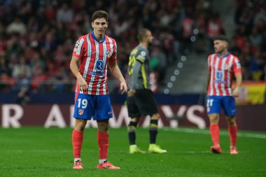 Julian Alvarez UEFA Şampiyonlar Ligi maçında 23 Ekim 2024 'te İspanya' nın başkenti Madrid 'deki stadyumda Atletico de Madrid ile LOSC Lille arasında maç yaptı..