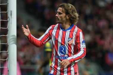 Antoine Griezmann UEFA Şampiyonlar Ligi maçında Atletico de Madrid ve LOSC Lille arasında 23 Ekim 2024 'te Madrid, İspanya' da oynanan stadyumda maç yapmaktadır..