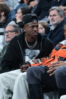 24 Ekim 2024 'te Madrid' de oynanan Real Madrid ve Crvena Zvezda Belgrad EuroLeague karşılaşmasında Vinicius Junior