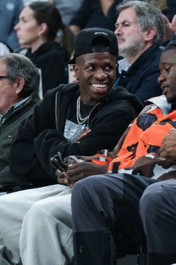 24 Ekim 2024 'te Madrid' de oynanan Real Madrid ve Crvena Zvezda Belgrad EuroLeague karşılaşmasında Vinicius Junior