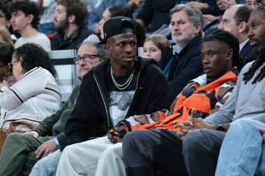 24 Ekim 2024 'te Madrid' de oynanan Real Madrid ve Crvena Zvezda Belgrad EuroLeague karşılaşmasında Vinicius Junior