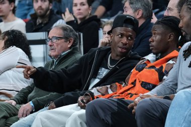 24 Ekim 2024 'te Madrid' de oynanan Real Madrid ve Crvena Zvezda Belgrad EuroLeague karşılaşmasında Vinicius Junior