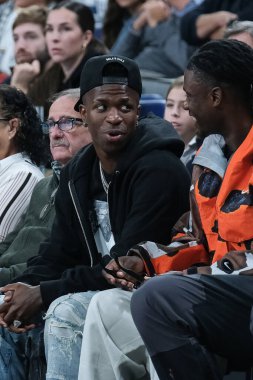 24 Ekim 2024 'te Madrid' de oynanan Real Madrid ve Crvena Zvezda Belgrad EuroLeague karşılaşmasında Vinicius Junior