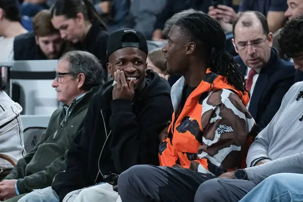 24 Ekim 2024 'te Madrid' de oynanan Real Madrid ve Crvena Zvezda Belgrad EuroLeague karşılaşmasında Vinicius Junior