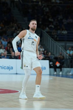 Real Madrid 'den Dzanan Musa ACB Liga Endesa Basketbol maçı sırasında Real Madrid ve Basquet Manresa arasında 27 Ekim 2024 tarihinde İspanya' da WiZink Center 'da oynanmıştır.