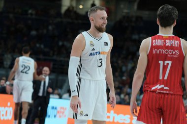 Dzanan Musa  of Real Madrid during ACB Liga Endesa Basketball match between Real Madrid and Basquet Manresa at WiZink Center on October 27 2024 in Madrid Spain clipart