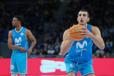 Movistar Estudiantes ve Zamora, Madrid 'deki Wizink Center' da ACB Basketbol Ligi 'nde oynadı. 24 Ekim 2024 İspanya