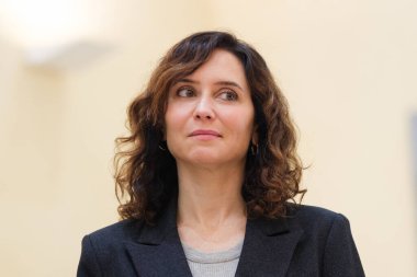  Madrid Topluluğu Başkanı Isabel Diaz Ayuso, Suudi Arabistan 'ın İspanya Büyükelçisi Ekselansları Haifa Bint Abdulaziz Al Mogrin ile 31 Ekim 2024 tarihinde İspanya' nın başkenti Madrid 'de bir araya geldi..