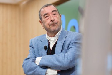 Filmmaker Jose Luis Garci, during a press conference of the Gold Medal of the Forque Awards at the Ortega Maraon Foundation, on October 31, 2024 in Madrid Spain clipart